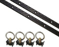 Black Powder Coated Aluminum L Track Tie Down System - 6 Piece O122