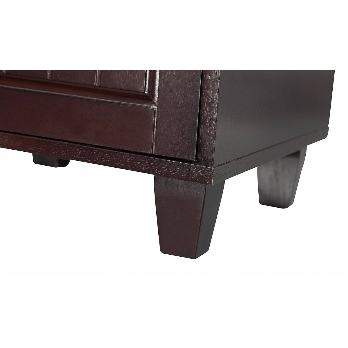 Dark Birch Floor Cabinet with 1 Door, 1 Drawer and 3 Open Shelves F24535