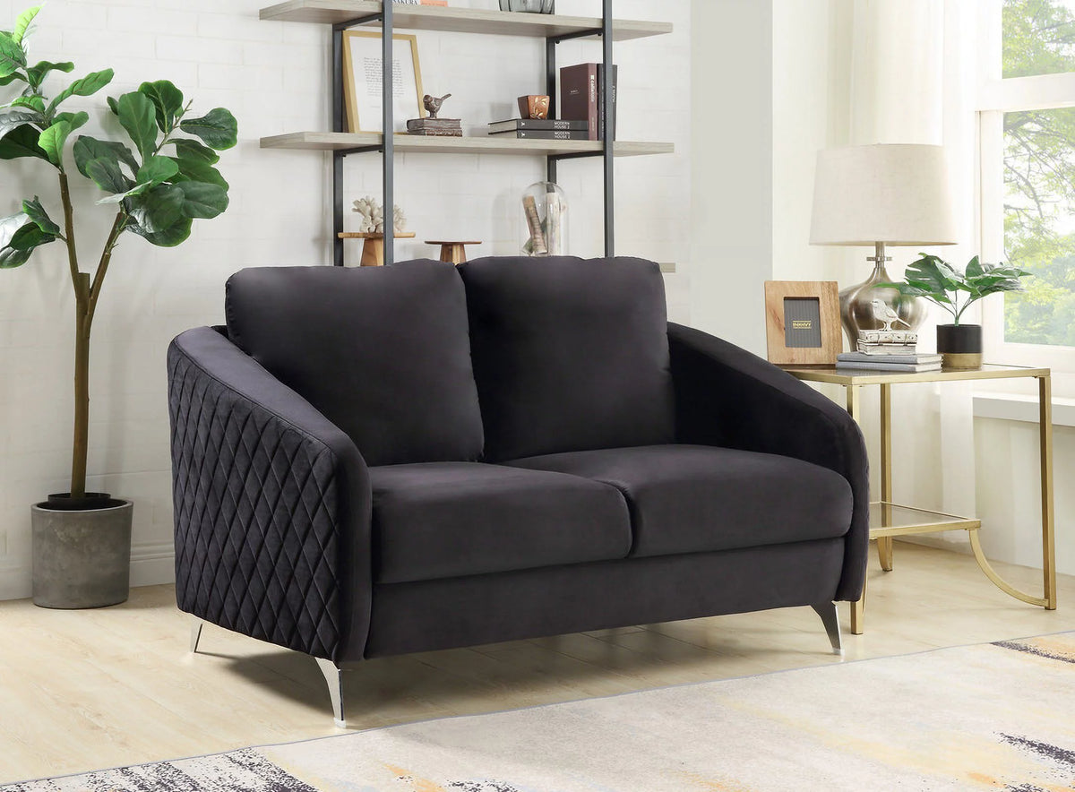 Black Velvet Loveseat K938507