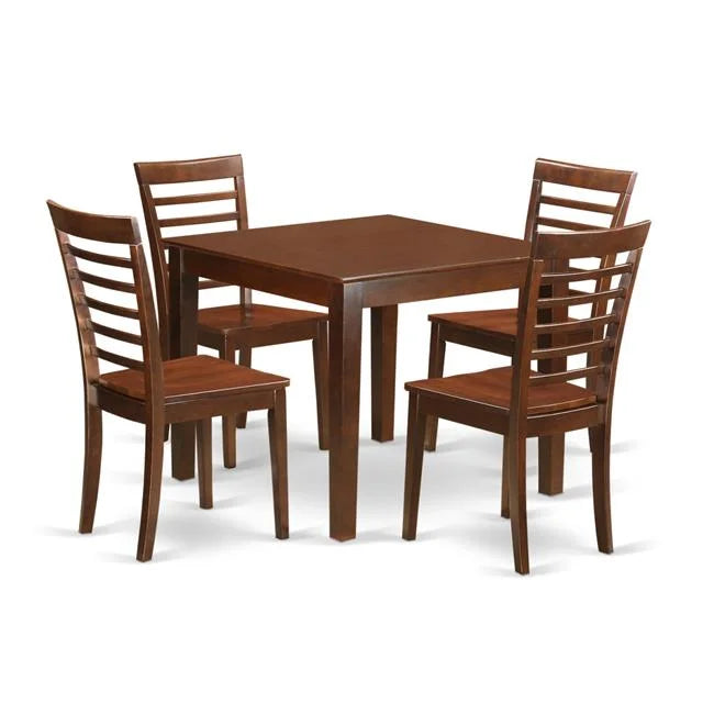 Mahogany 5 Piece Dining Table Set with 4 Chairs B5365