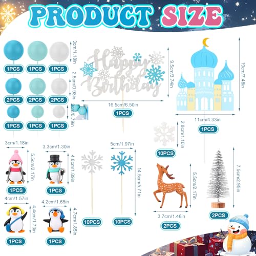 35 Piece Christmas Cake Topper Set V590810