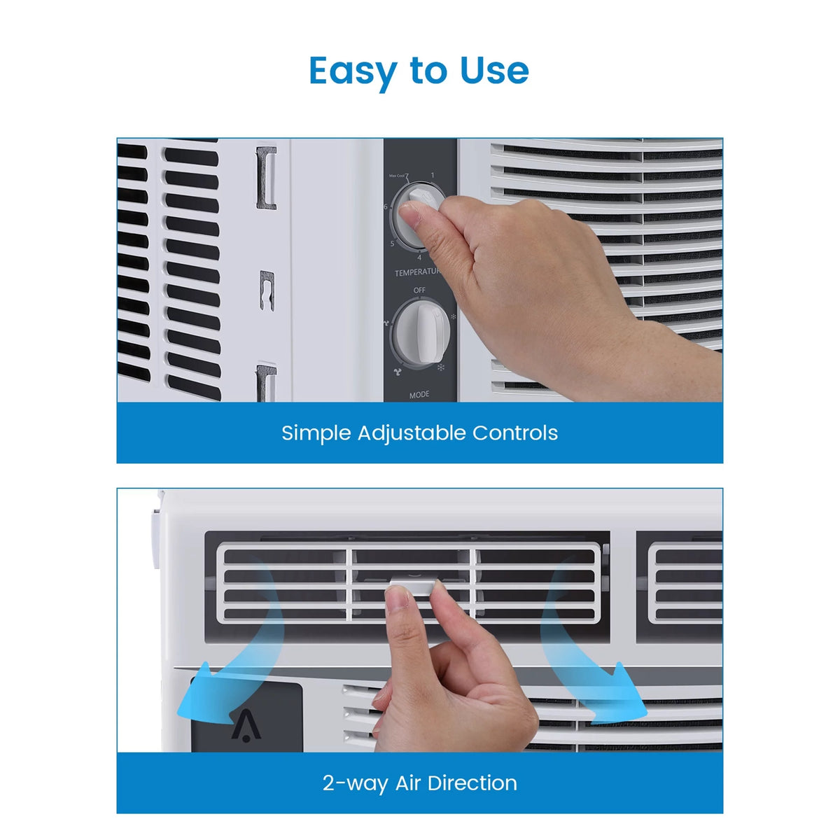 5000 Btu 115v Window Air Conditioner with Multi-Speed Fan, White A691