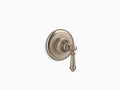 Brushed Bronze Volume Control Valve Trim with Lever Handle X113