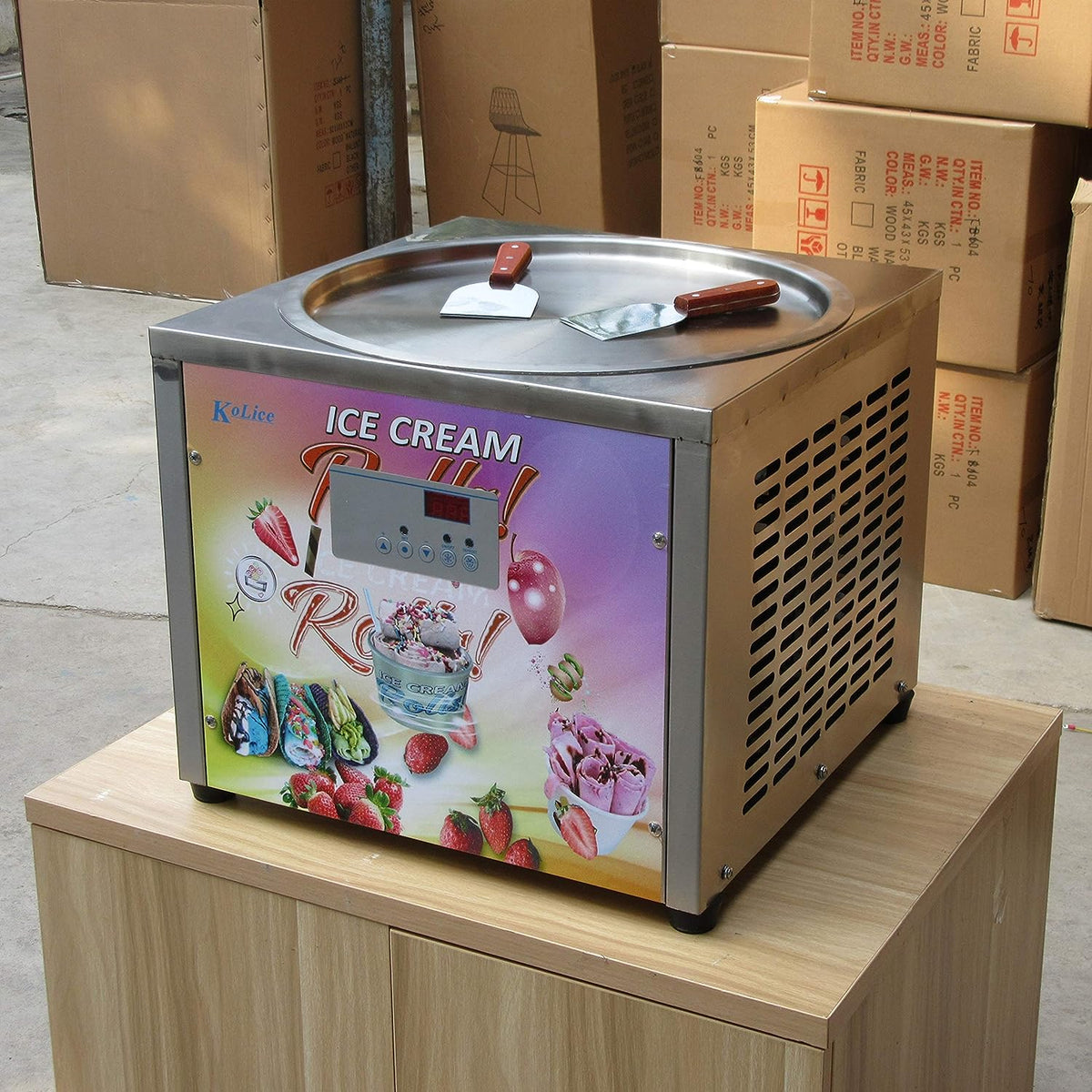 18" Single Round Pan Fried Ice Cream Machine N3584
