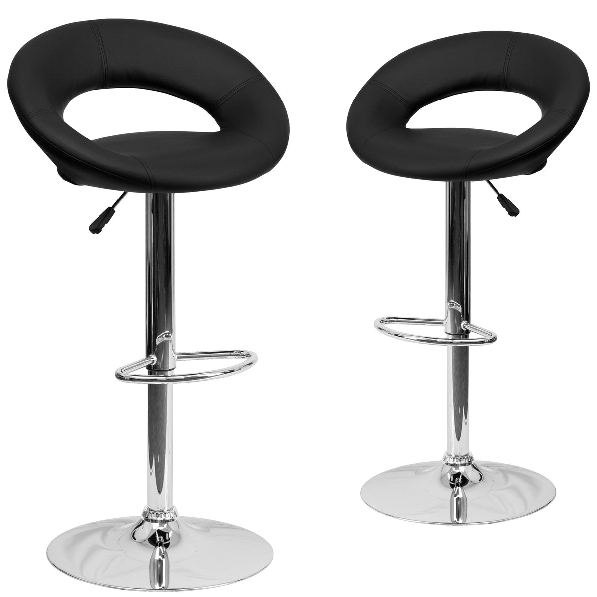 2 Pack Vinyl Adjustable Height Barstool T47985