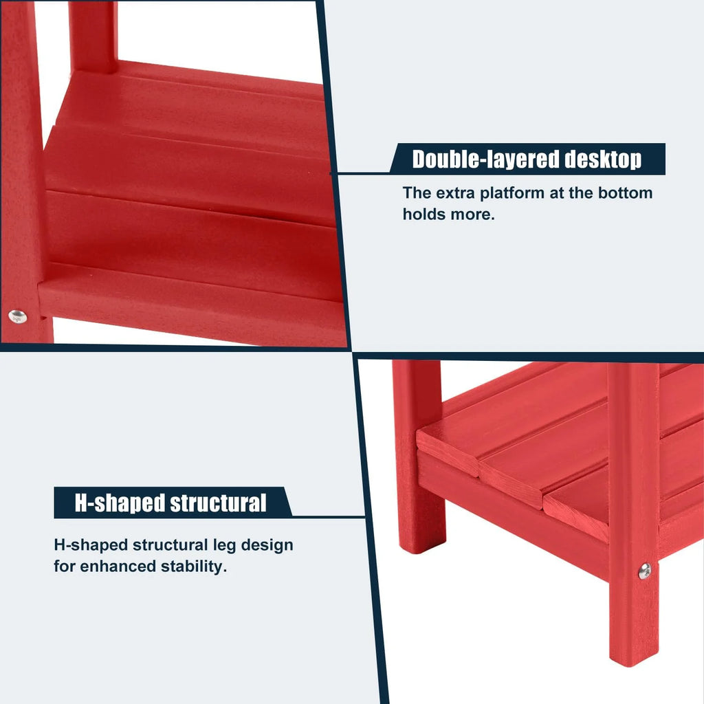 Black HDPE Adirondack Side Table D851