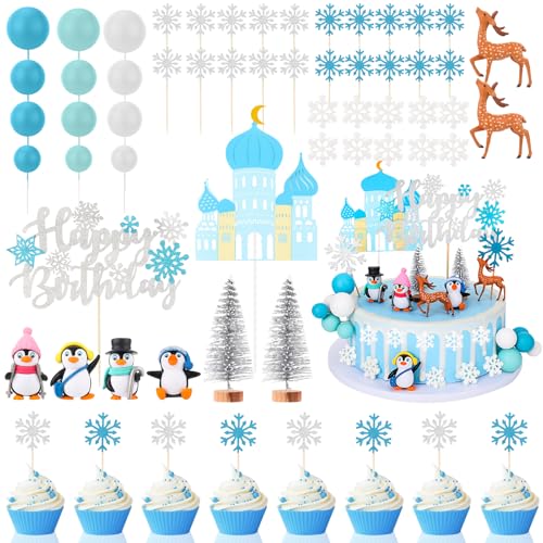 35 Piece Christmas Cake Topper Set V590810