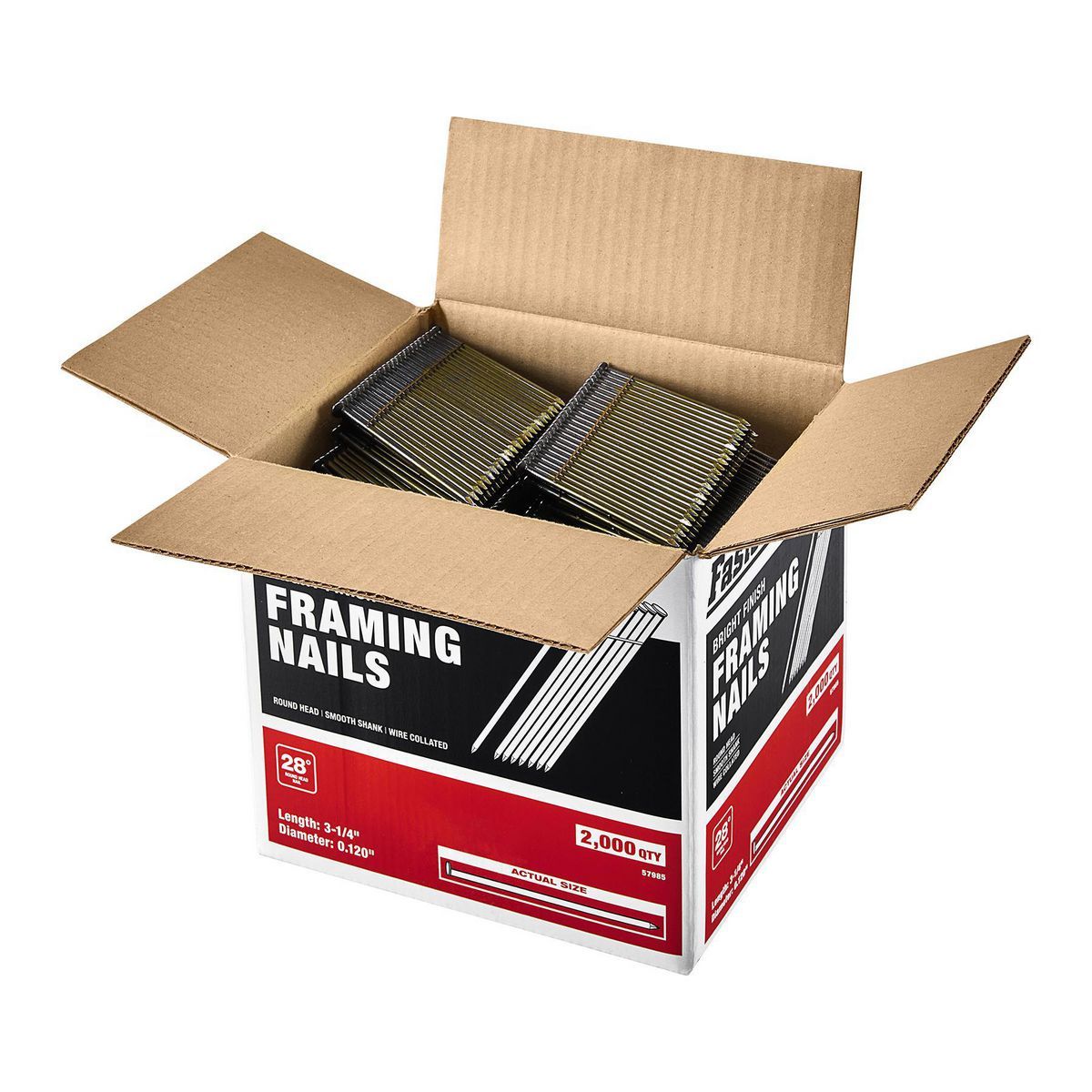 Bright Coated Framing Nails, 96,000 Pieces D46197