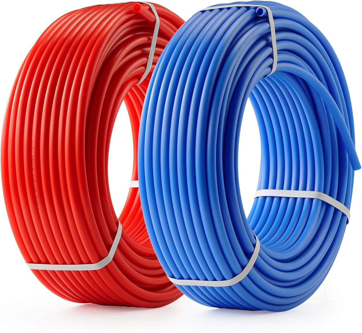 2 Rolls of 300ft PEX-B Coil Hose, Red+Blue R401
