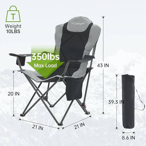 Camping Chairs 2 Pack with Cup Holder & Cooler Bag H28484