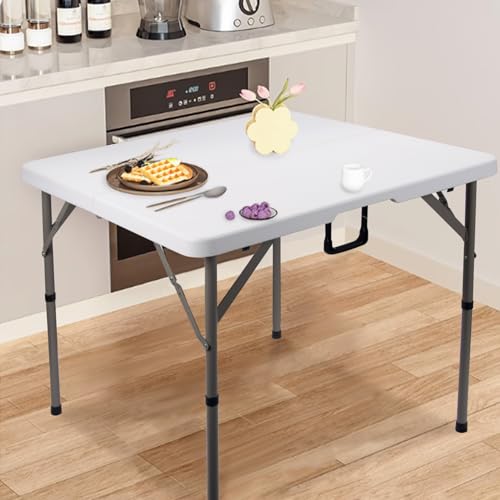 34" Black Folding HDPE Table with Carrying Handle E24459