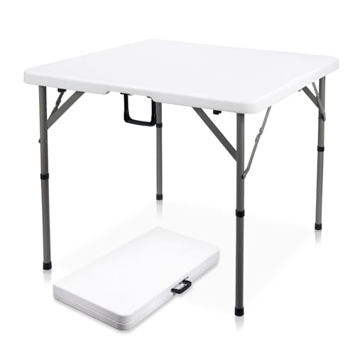 34" Black Folding HDPE Table with Carrying Handle E24459