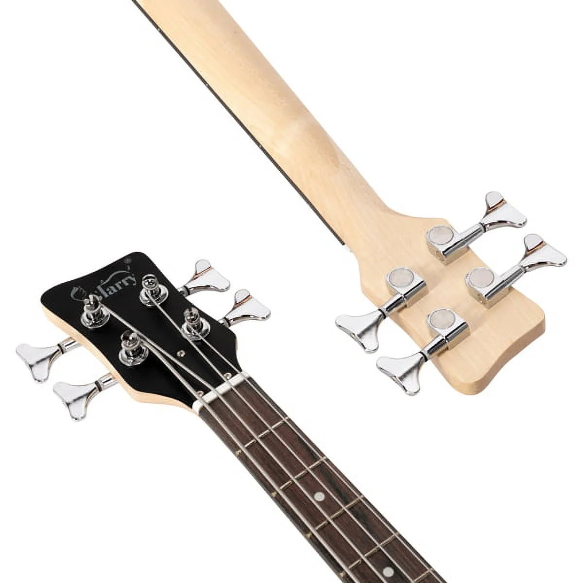 36in Small Scale Electric Bass Guitar with Mahogany Body Red Y612
