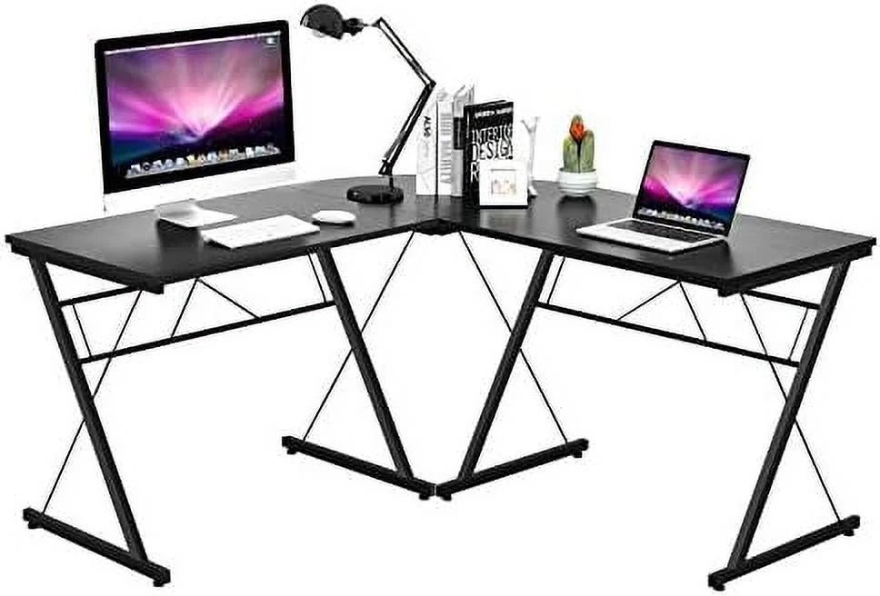 L-Shaped Corner Computer Desk with Round Corner S350