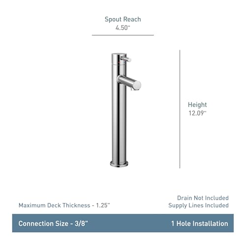 Chrome One-Handle Single Hole Vessel Sink Bathroom Faucet J370