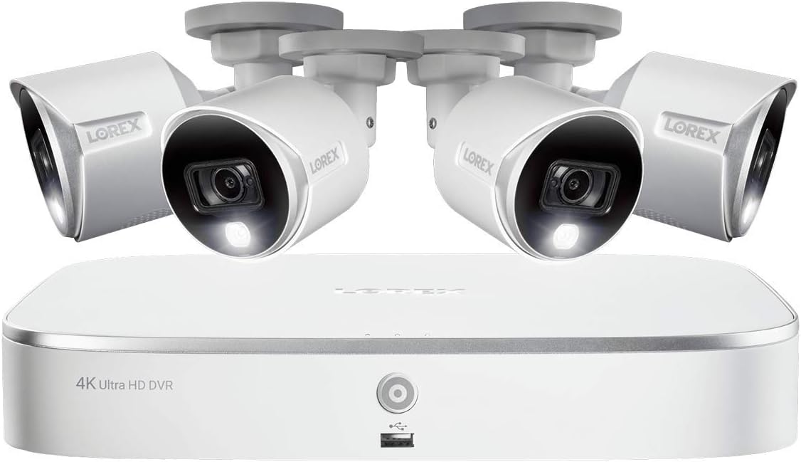 4K Weatherproof Security System with 4 Bullet Cameras and 2TB 8 Channel DVR U41454
