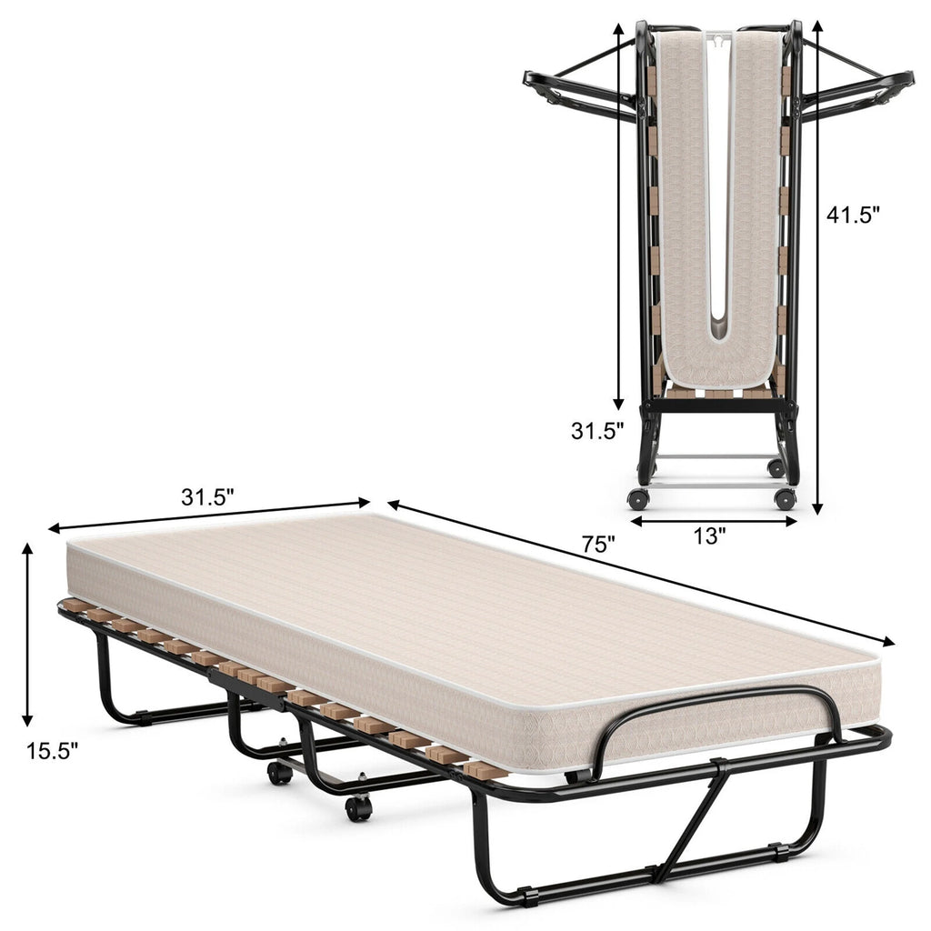 Folding Bed with Memory Foam Mattress N509394