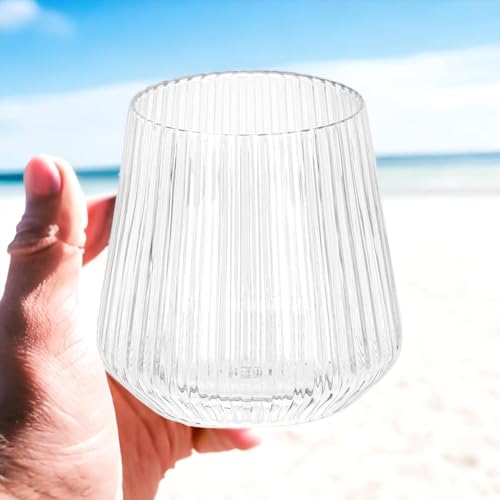 48 Pack 9 Oz Clear Stemless Plastic Champagne Flutes O303672
