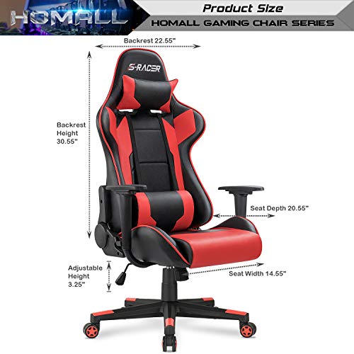 White Ergonomic Leather Gaming Chair with Headrest and Lumbar Support G693
