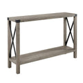 Gray Wash Laminate Wood and Metal Console Sofa Table R269