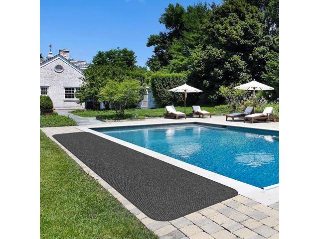 Charcoal Black Skid-Resistant Carpet Runner X47152