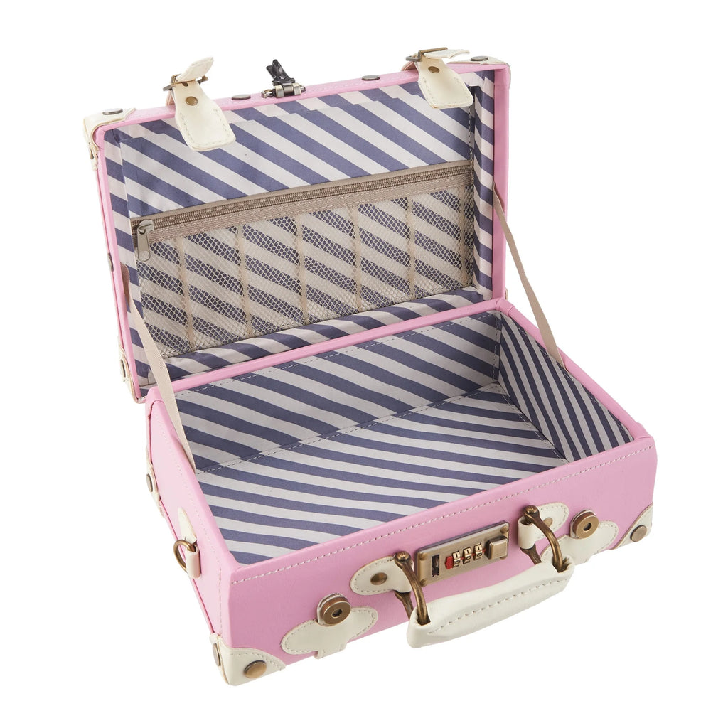 Vintage Hard Shell Suitcase Set with Spinner Wheels TSA Lock and Carry On Briefcase R48073