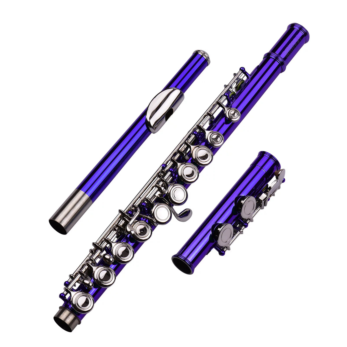 16 Keys Cupronickel Nickel-plated Closed Hole C Flute with Carry Case H782167