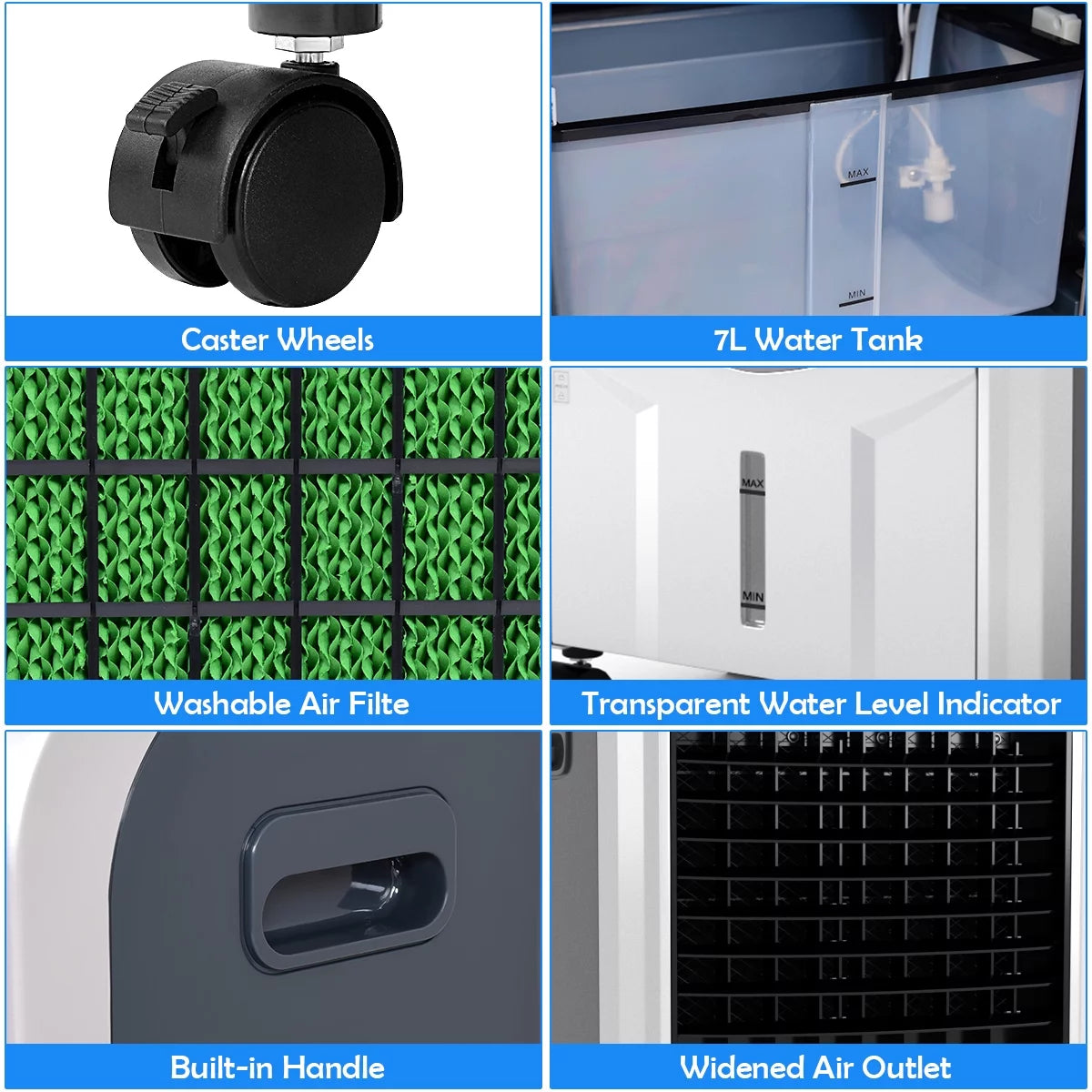 Portable Air Cooler Fan & Heater Humidifier with Remote Control I691