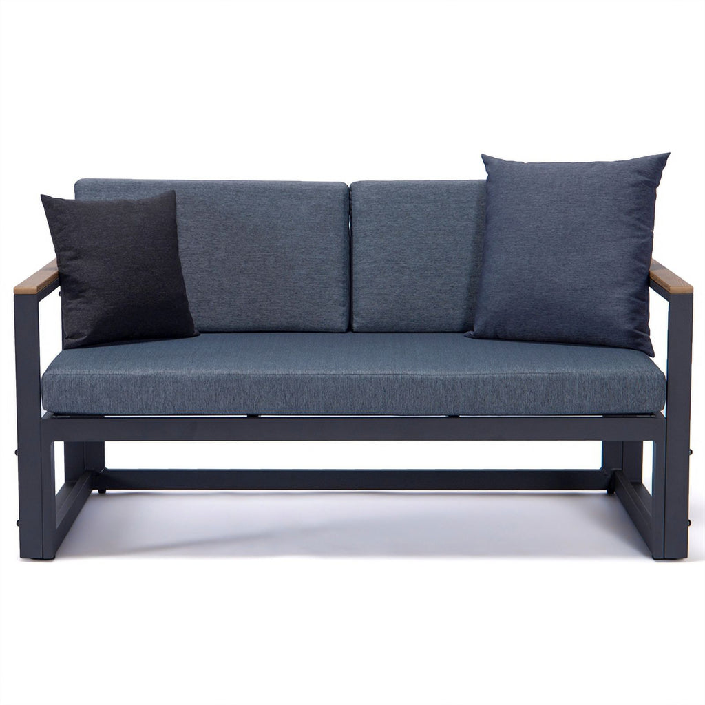 Black 3 Piece Outdoor Aluminum Sectional X973764