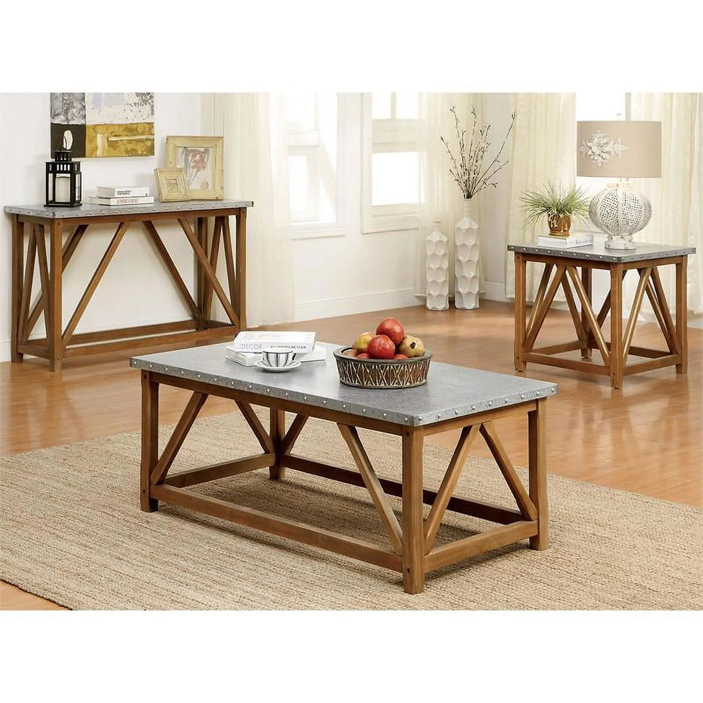 Industrial Wood Console Table P75454