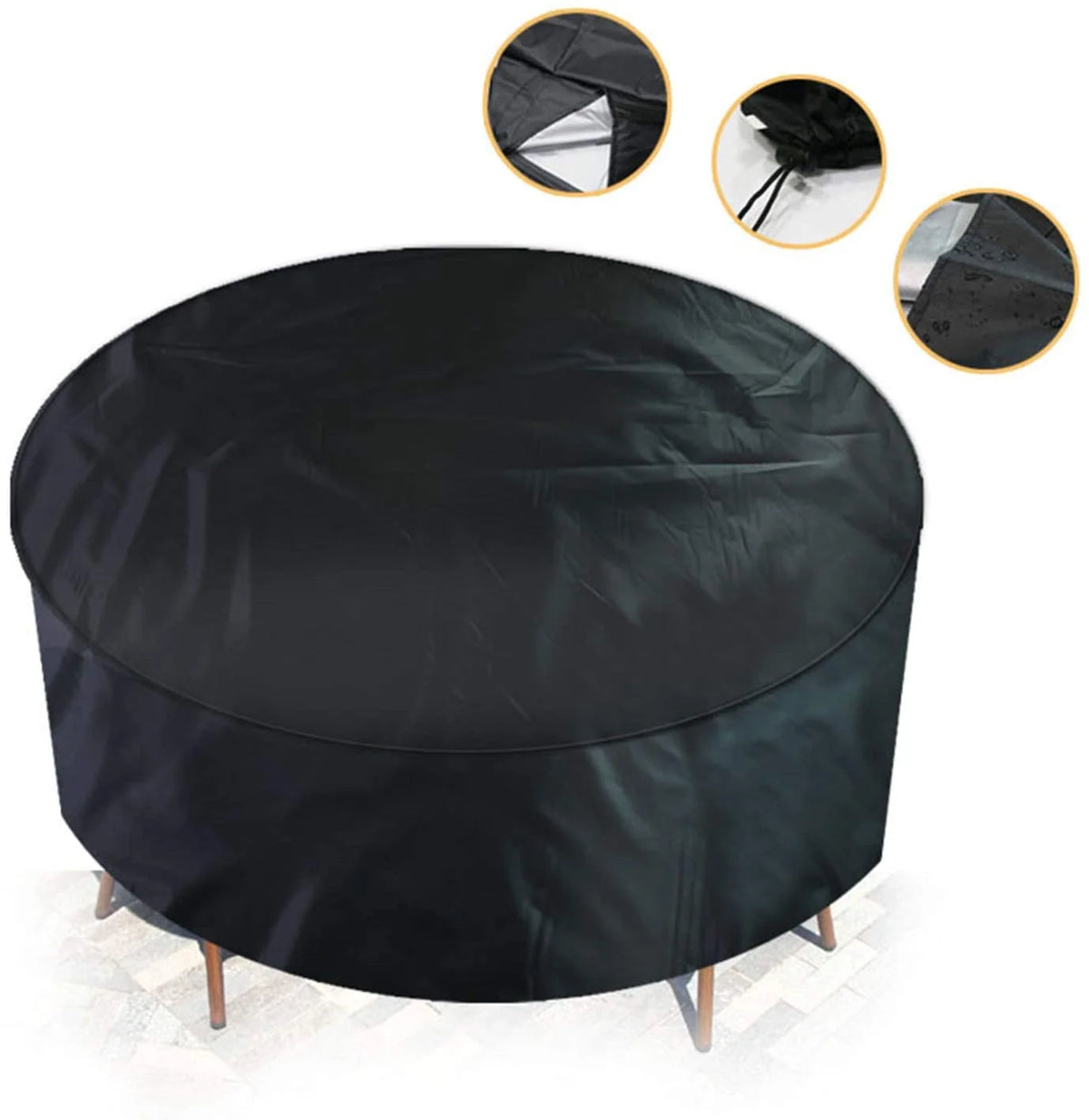 Waterproof Round Patio Table and Chair Set Cover I47239