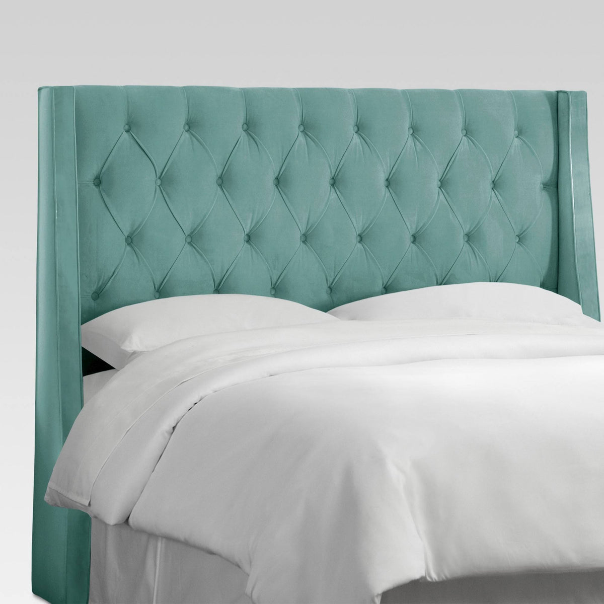 Tufted Wingback Headboard Velvet Caribbean J39713