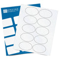 Clear Matte Inkjet Scalloped Oval Labels, 100 Sheets C470
