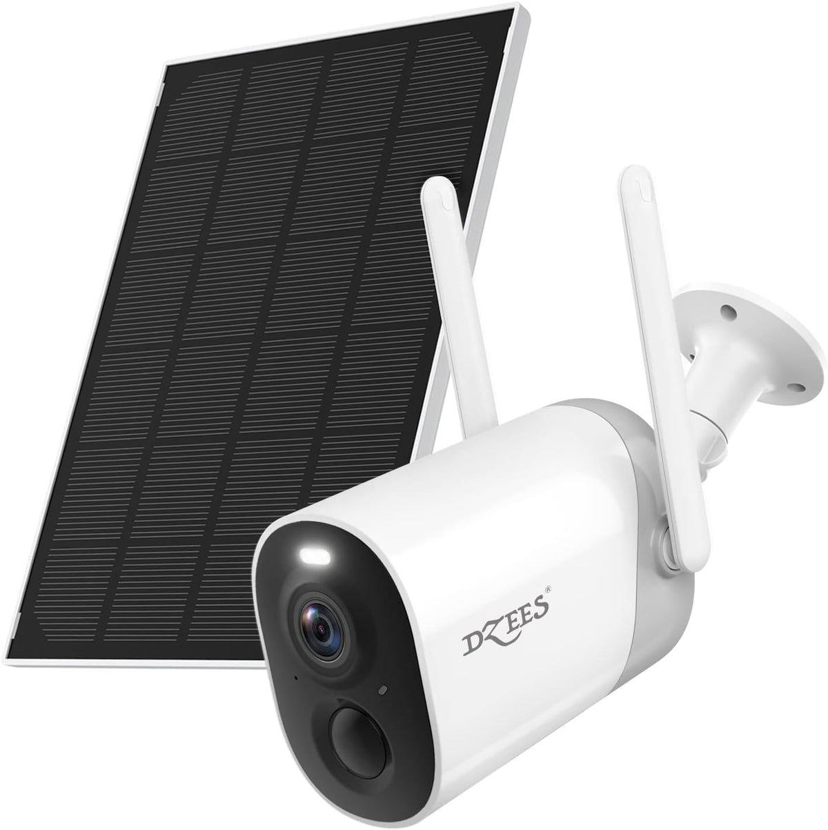 Solar Security Camera Outdoor Wireless with Siren and Spotlight, Battery Powered WiFi, Motion Detection, Color Night Vision, IP66 Waterproof Z798