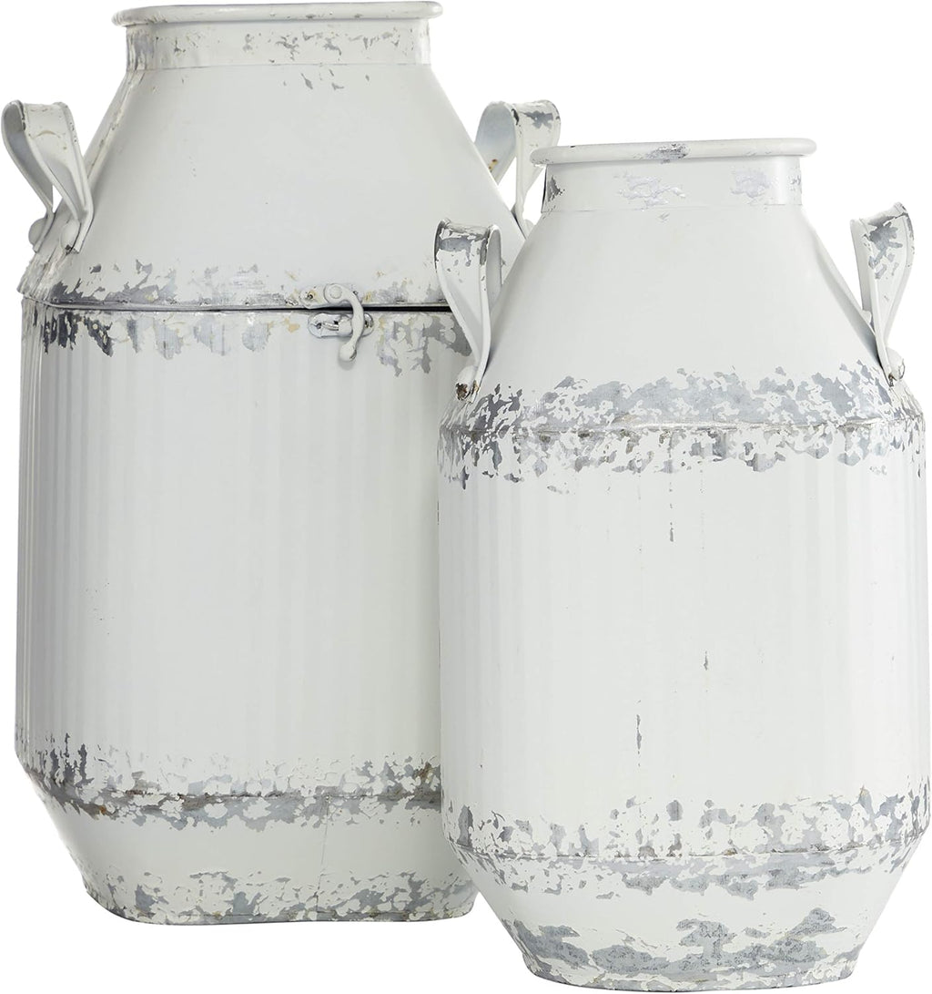 White Decorative Milk Can A713121