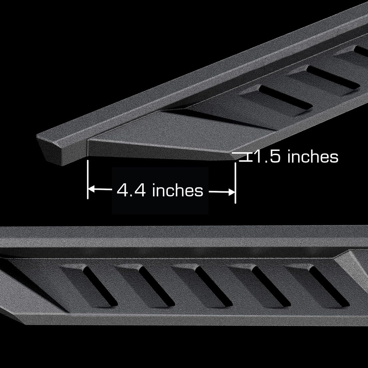 Textured Black Side Step Rails I112