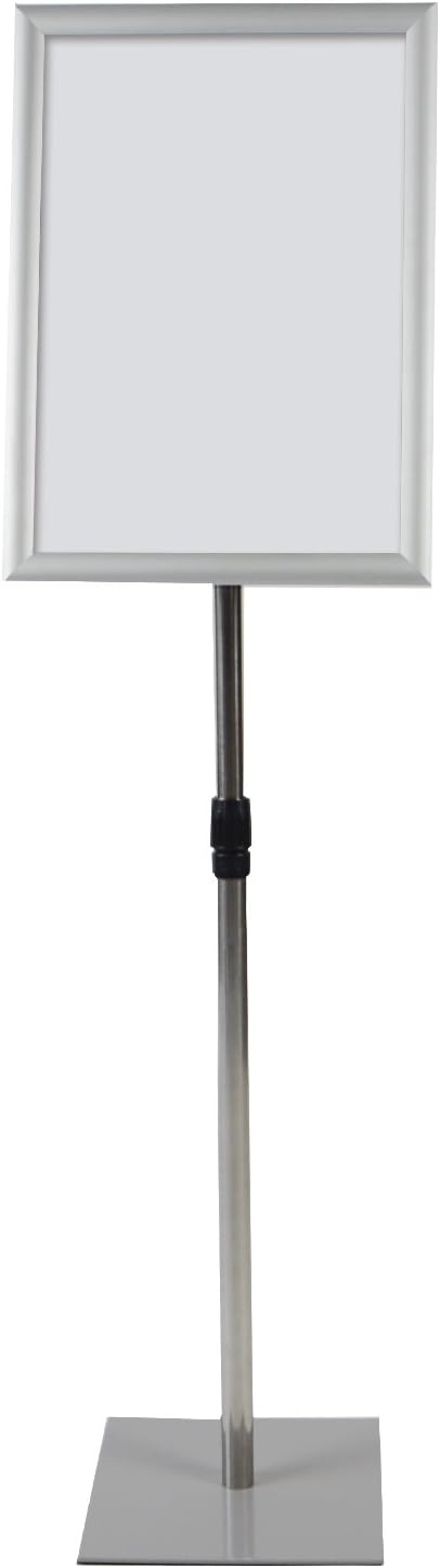 Adjustable Heavy Duty Pedestal Poster Stand with Square Steel Base D4859