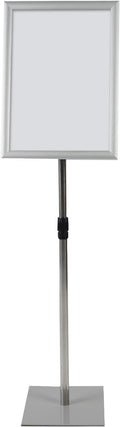 Adjustable Heavy Duty Pedestal Poster Stand with Square Steel Base D4859