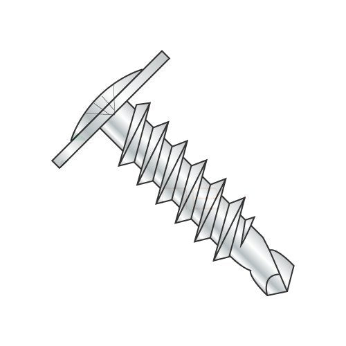 #8 x 1 1/2 Self-Drilling Screws, Phillips, Modified Truss Head, Steel, Zinc, #2 Drill Point B58253