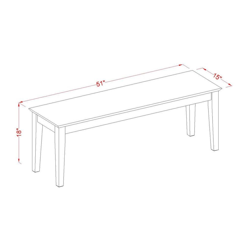 Wooden Seat Single Dining Bench (Cappuccino) J4843
