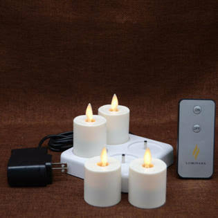 Ivory LED Tea Light Candle Set of 4 E398