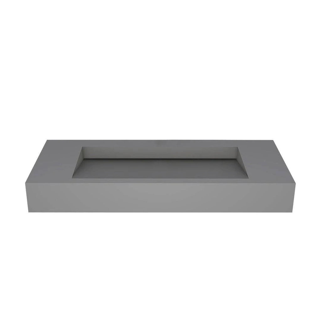 48 No Faucet Hole Grey Wall-Mounted Sink L2168