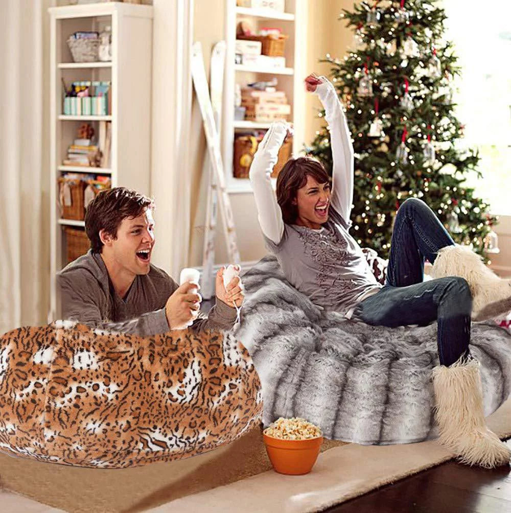 3ft Plush Furry Bean Bag Chair Sofa X98117