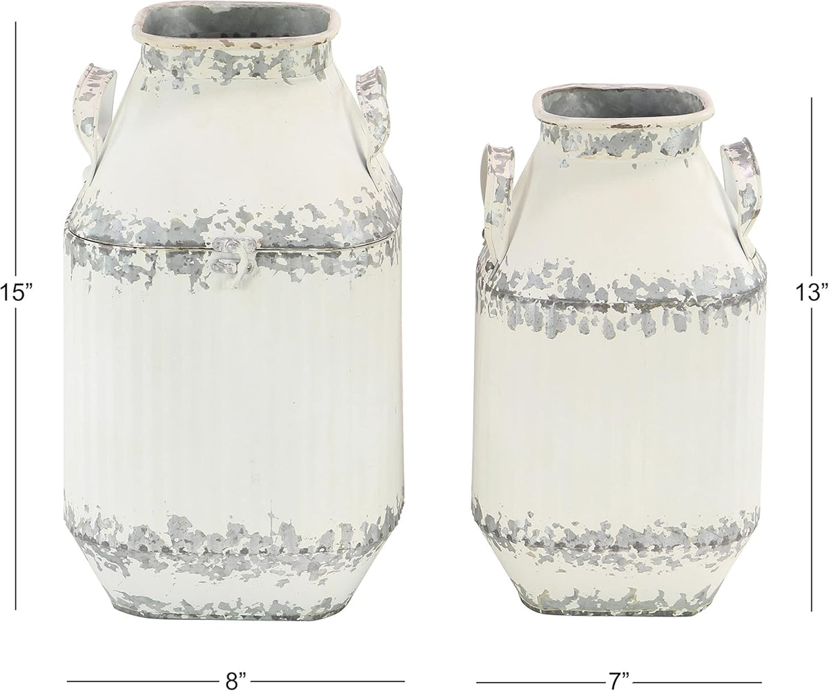 White Decorative Milk Can A713121