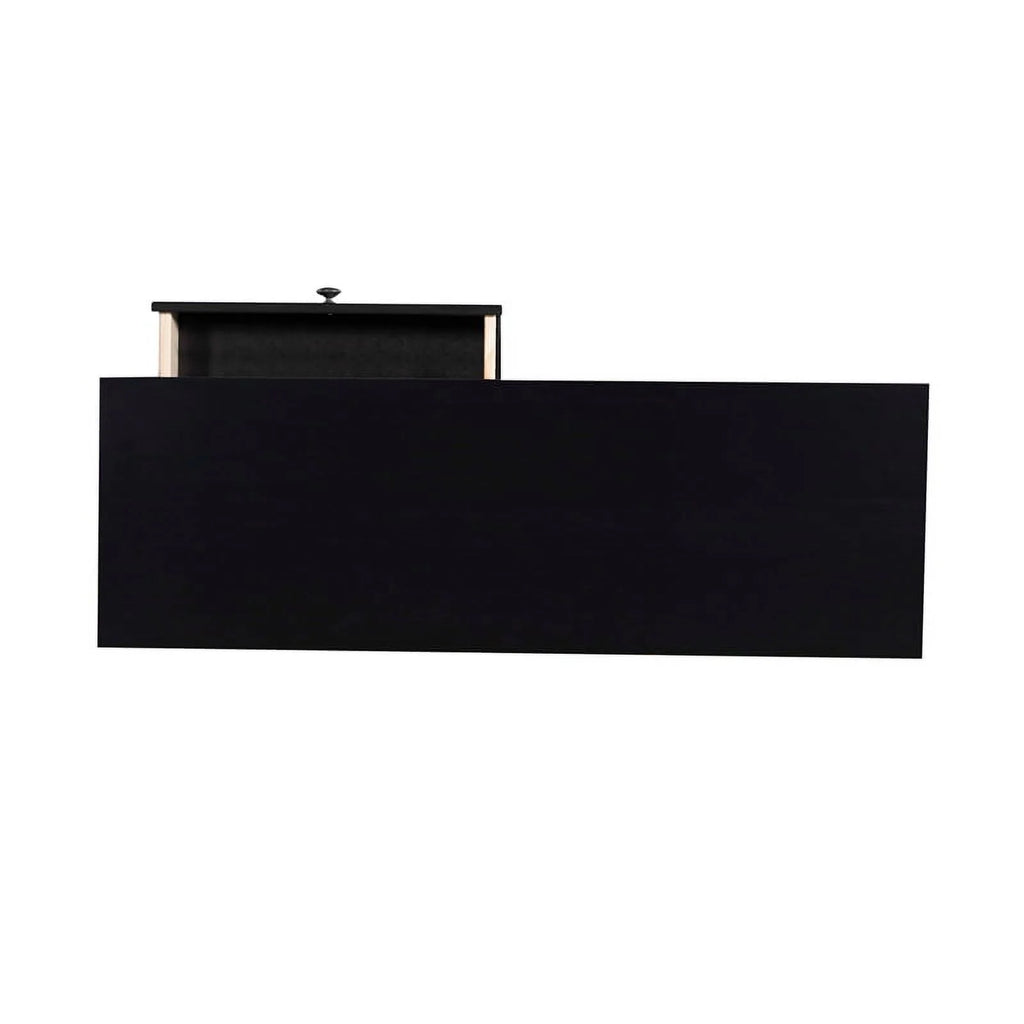 Black 2-Drawer Solid Wood Console Table R355