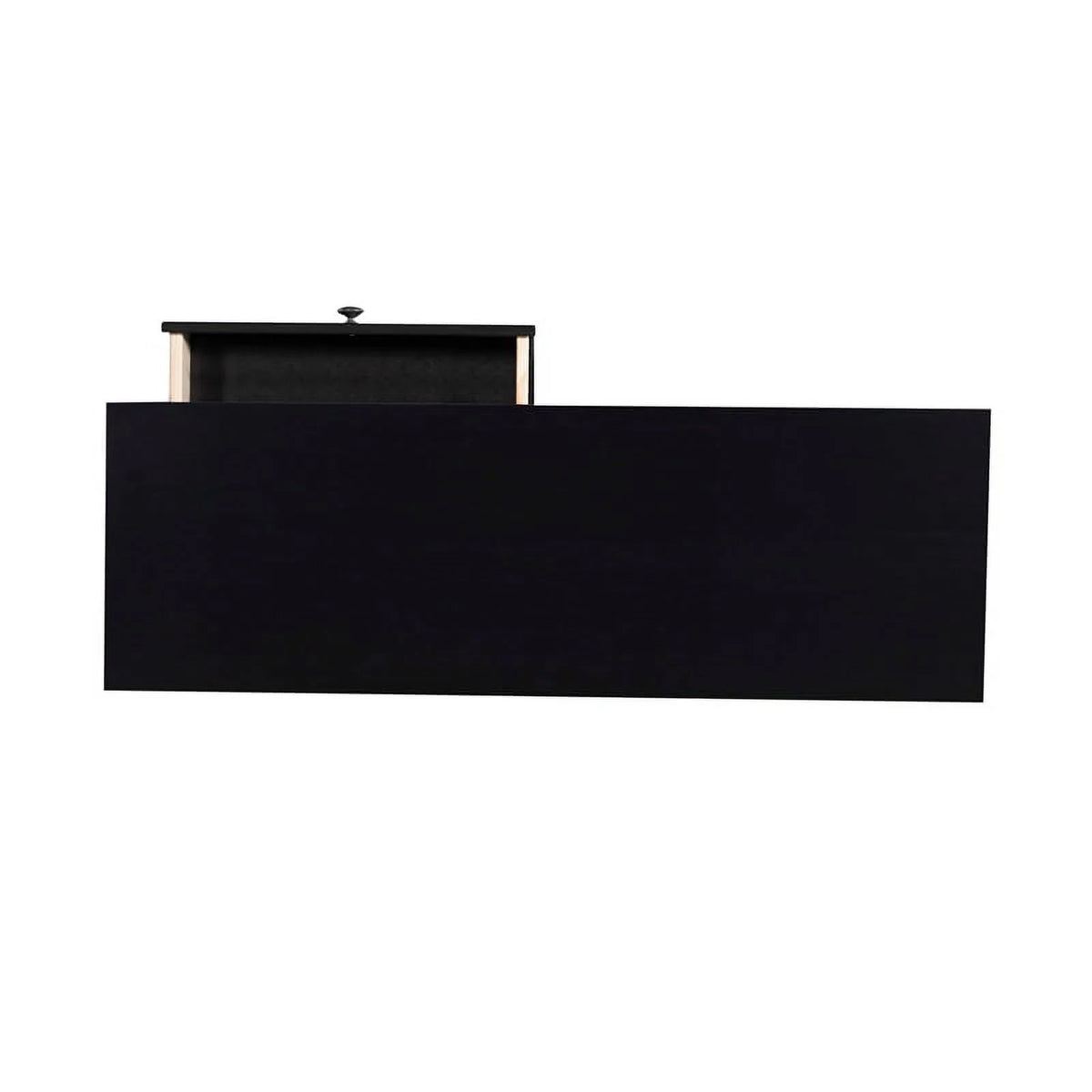 Black 2-Drawer Solid Wood Console Table R355