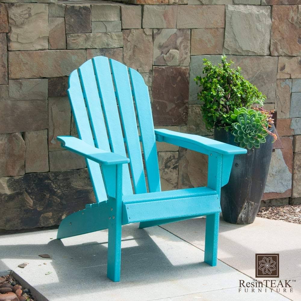Resin Teak Red Plastic HDPE Poly Lumber Adirondack Chair R719606