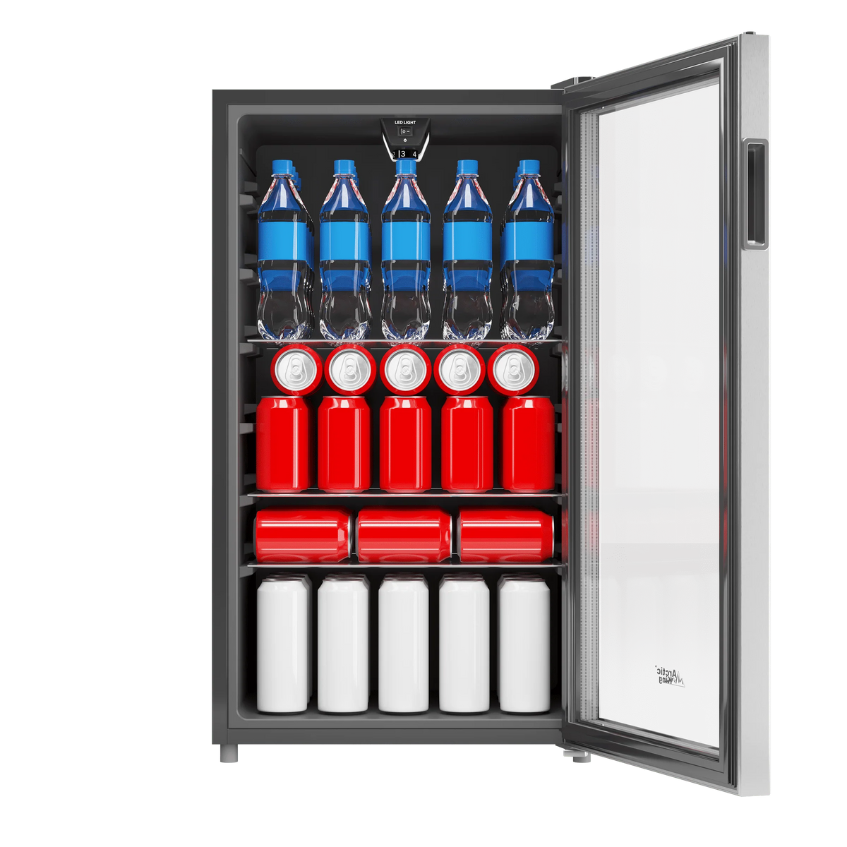115-Can Beverage Fridge & Cooler Stainless Steel R967626