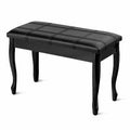 Black PU Leather Solid Wood Piano Bench F6331