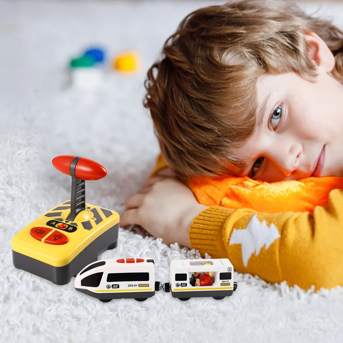 Electric Train Toy RC Train Model Educational Toy for Kids Children I410014